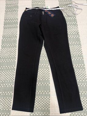 Seven7 Black Pants with Navy and Orange Branded Tag